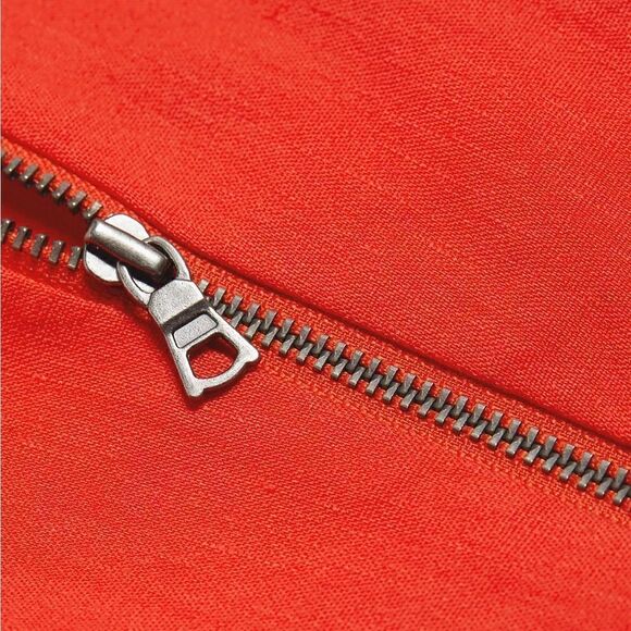 Alice + Olivia Meritt Linen-Blend Romper size 6 Color-Chili Pepper $440 - Picture 8 of 12